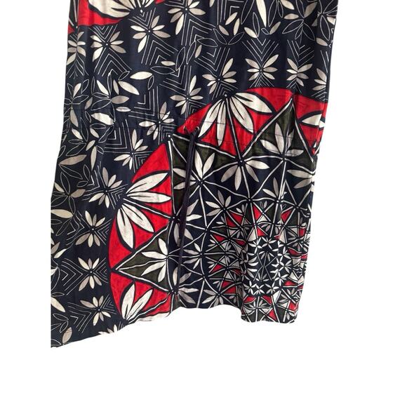 Tory Burch XS Acoma Pottery Pima Cotton T Shirt Drawstring Mini Dress - Picture 4 of 9